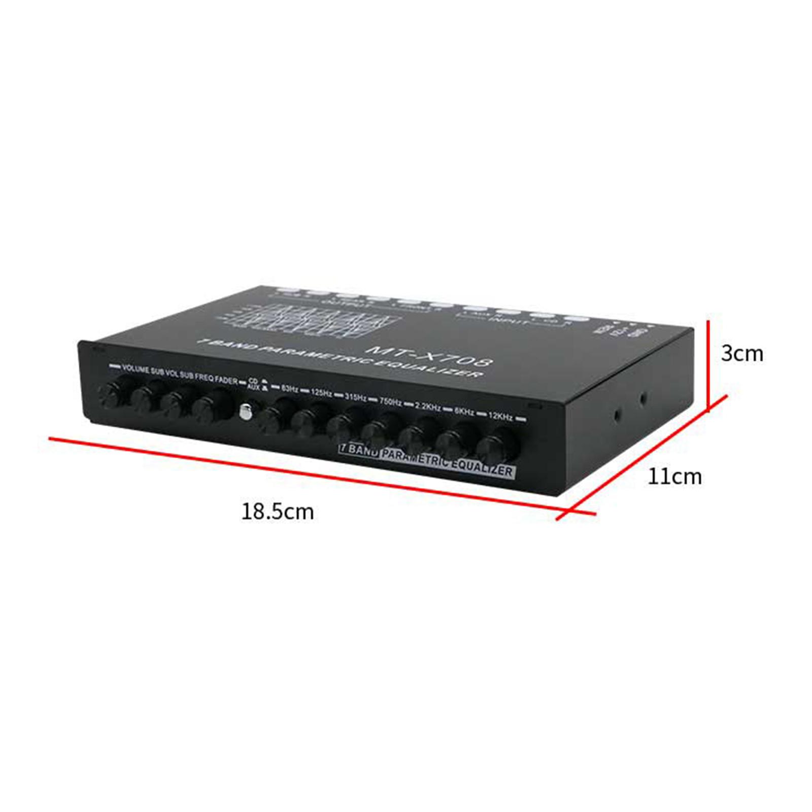 Audio Music Equalizer - Égaliseur 7 bandes EQ, sortie subwoofer