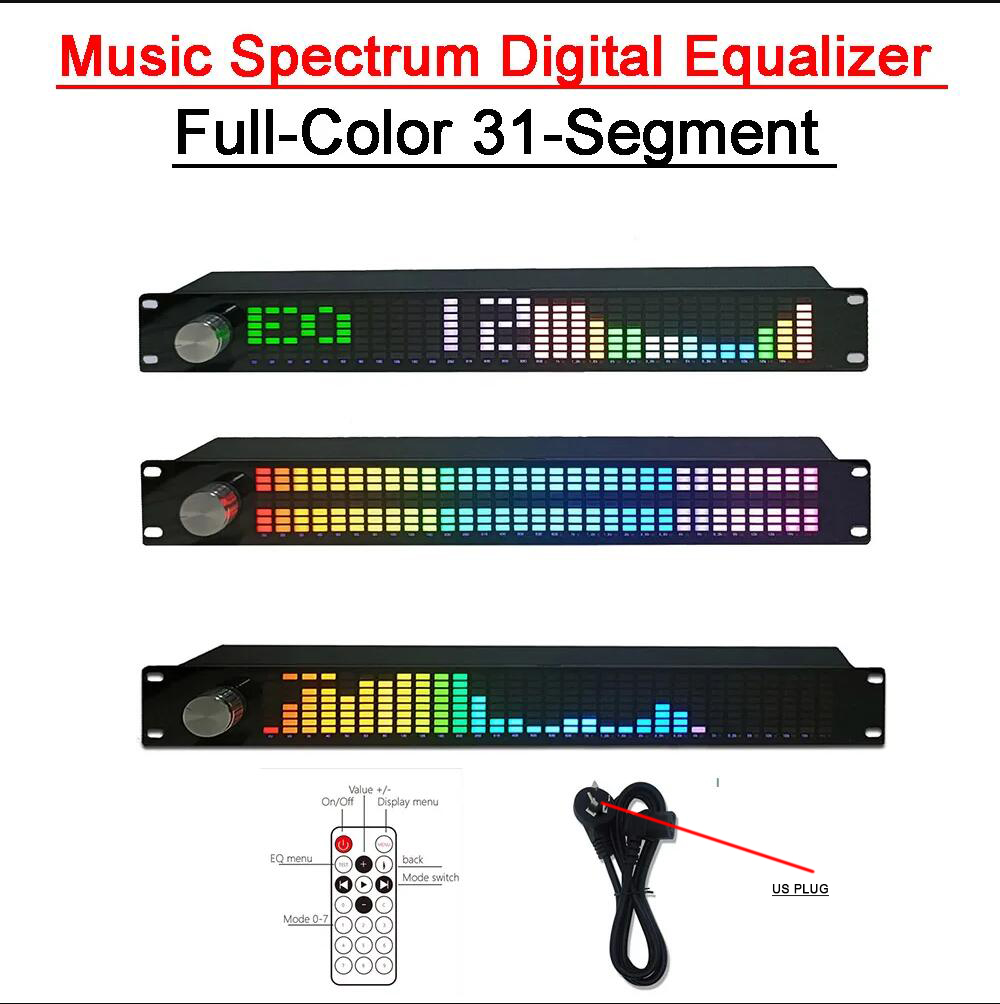 Audio Music Equalizer - Égaliseur numérique avec télécommande, indicateur de