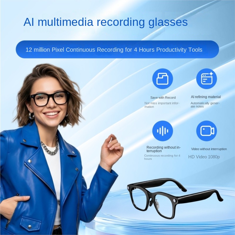 Audio Music To Video Ai Free - Lunettes intelligentes OLOIU Echowear Smart AI