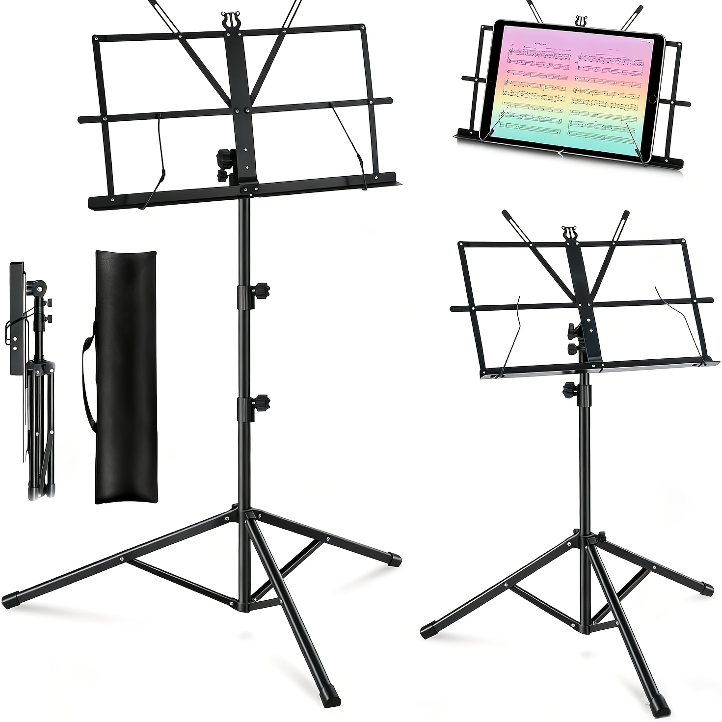 Music Stand Folding - Support de partitions pliable et portable