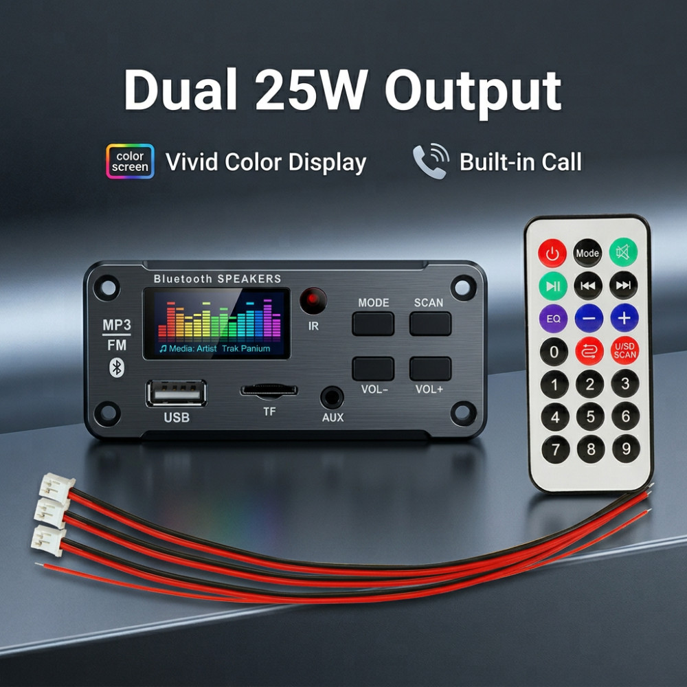 Audio Music Mp3 - Amplificateur Bluetooth 50W, décodeur MP3 WMA