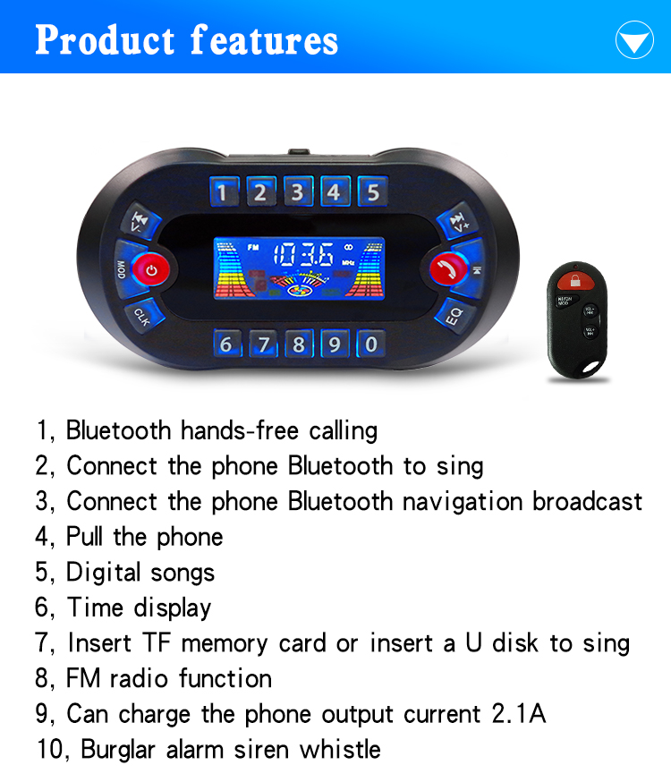 MT730 moto Bluetooth haut-parl - Audio Music Mp3 avis et prix